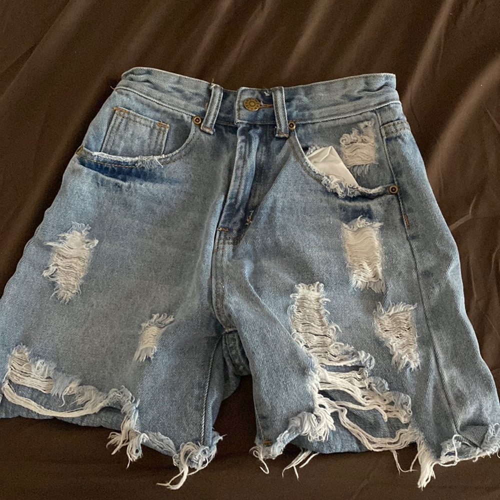 SHEIN gorgeous, high waisted, ripped, jean shorts